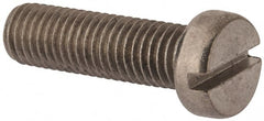 Value Collection - M10x1.50 Metric Coarse, 35mm Length Under Head Slotted Drive Machine Screw - Fillister Head, Grade 18-8 & A2 Stainless Steel, Uncoated, Without Washer - Exact Tooling