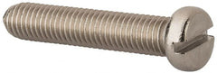 Value Collection - M10x1.50 Metric Coarse, 50mm Length Under Head Slotted Drive Machine Screw - Fillister Head, Grade 18-8 & A2 Stainless Steel, Uncoated, Without Washer - Exact Tooling