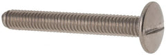 Value Collection - M4x0.70 Metric Coarse, 30mm Length Under Head Slotted Drive Machine Screw - Truss Head, Grade 18-8 & A2 Stainless Steel, Uncoated, Without Washer - Exact Tooling