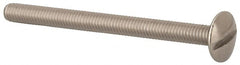 Value Collection - M4x0.70 Metric Coarse, 50mm Length Under Head Slotted Drive Machine Screw - Truss Head, Grade 18-8 & A2 Stainless Steel, Uncoated, Without Washer - Exact Tooling