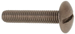 Value Collection - M5x0.80 Metric Coarse, 25mm Length Under Head Slotted Drive Machine Screw - Truss Head, Grade 18-8 & A2 Stainless Steel, Uncoated, Without Washer - Exact Tooling