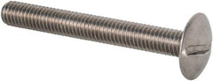 Value Collection - M5x0.80 Metric Coarse, 40mm Length Under Head Slotted Drive Machine Screw - Truss Head, Grade 18-8 & A2 Stainless Steel, Uncoated, Without Washer - Exact Tooling