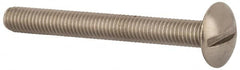 Value Collection - M5x0.80 Metric Coarse, 45mm Length Under Head Slotted Drive Machine Screw - Truss Head, Grade 18-8 & A2 Stainless Steel, Uncoated, Without Washer - Exact Tooling