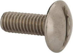 Value Collection - M6x1.00 Metric Coarse, 16mm Length Under Head Slotted Drive Machine Screw - Truss Head, Grade 18-8 & A2 Stainless Steel, Uncoated, Without Washer - Exact Tooling