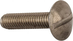 Value Collection - M6x1.00 Metric Coarse, 25mm Length Under Head Slotted Drive Machine Screw - Truss Head, Grade 18-8 & A2 Stainless Steel, Uncoated, Without Washer - Exact Tooling