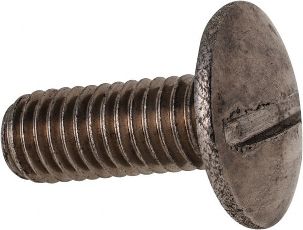 Value Collection - M8x1.25 Metric Coarse, 20mm Length Under Head Slotted Drive Machine Screw - Truss Head, Grade 18-8 & A2 Stainless Steel, Uncoated, Without Washer - Exact Tooling
