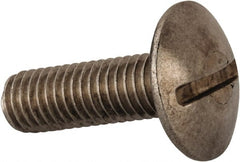 Value Collection - M8x1.25 Metric Coarse, 25mm Length Under Head Slotted Drive Machine Screw - Truss Head, Grade 18-8 & A2 Stainless Steel, Uncoated, Without Washer - Exact Tooling