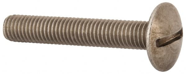 Value Collection - M8x1.25 Metric Coarse, 50mm Length Under Head Slotted Drive Machine Screw - Truss Head, Grade 18-8 & A2 Stainless Steel, Uncoated, Without Washer - Exact Tooling