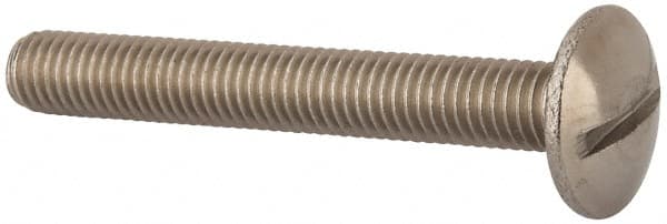 Value Collection - M8x1.25 Metric Coarse, 60mm Length Under Head Slotted Drive Machine Screw - Truss Head, Grade 18-8 & A2 Stainless Steel, Uncoated, Without Washer - Exact Tooling