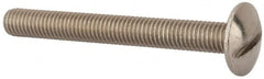 Value Collection - M8x1.25 Metric Coarse, 70mm Length Under Head Slotted Drive Machine Screw - Truss Head, Grade 18-8 & A2 Stainless Steel, Uncoated, Without Washer - Exact Tooling