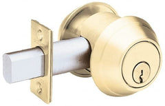 Schlage - 1-3/8 to 1-7/8" Door Thickness, Satin Chrome Finish, Heavy-Duty Deadbolt - Exact Tooling