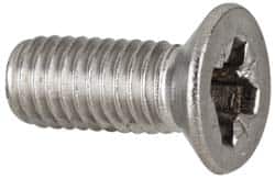 Value Collection - M8x1.25 Metric Coarse, 20mm OAL Pozidriv Drive Machine Screw - Flat Head, Grade 18-8 & A2 Stainless Steel, Uncoated, Without Washer - Exact Tooling
