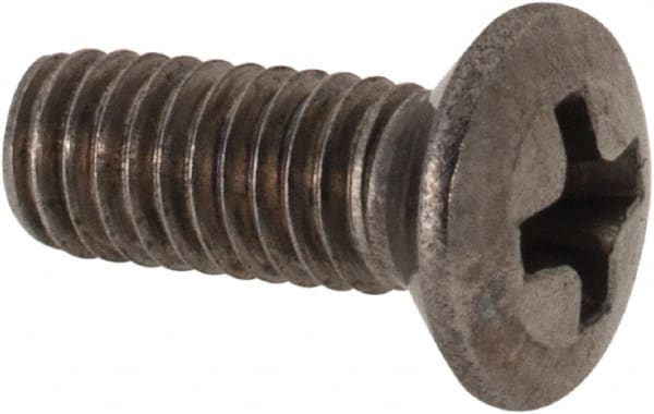 Value Collection - M3x0.50 Metric Coarse, 8mm OAL Phillips Drive Machine Screw - Oval Head, Grade 18-8 & A2 Stainless Steel, Uncoated, Without Washer - Exact Tooling