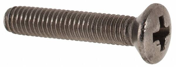 Value Collection - M3x0.50 Metric Coarse, 16mm OAL Phillips Drive Machine Screw - Oval Head, Grade 18-8 & A2 Stainless Steel, Uncoated, Without Washer - Exact Tooling