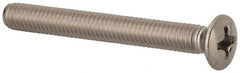Value Collection - M4x0.70 Metric Coarse, 35mm OAL Phillips Drive Machine Screw - Oval Head, Grade 18-8 & A2 Stainless Steel, Uncoated, Without Washer - Exact Tooling