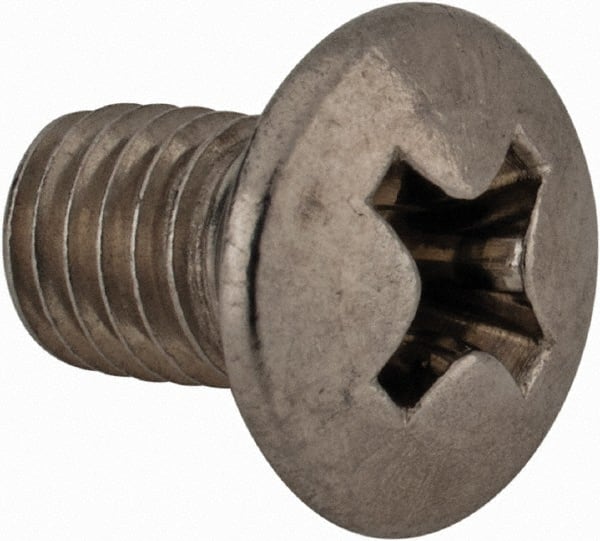 Value Collection - M5x0.80 Metric Coarse, 8mm OAL Phillips Drive Machine Screw - Oval Head, Grade 18-8 & A2 Stainless Steel, Uncoated, Without Washer - Exact Tooling