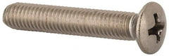 Value Collection - M5x0.80 Metric Coarse, 30mm OAL Phillips Drive Machine Screw - Oval Head, Grade 18-8 & A2 Stainless Steel, Uncoated, Without Washer - Exact Tooling
