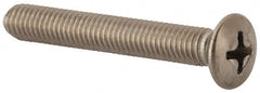 Value Collection - M5x0.80 Metric Coarse, 35mm OAL Phillips Drive Machine Screw - Oval Head, Grade 18-8 & A2 Stainless Steel, Uncoated, Without Washer - Exact Tooling
