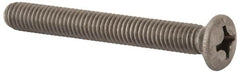 Value Collection - M6x1.00 Metric Coarse, 50mm OAL Phillips Drive Machine Screw - Oval Head, Grade 18-8 & A2 Stainless Steel, Uncoated, Without Washer - Exact Tooling