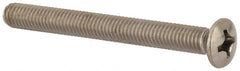 Value Collection - M6x1.00 Metric Coarse, 60mm OAL Phillips Drive Machine Screw - Oval Head, Grade 18-8 & A2 Stainless Steel, Uncoated, Without Washer - Exact Tooling