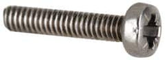 Value Collection - M6x1.00, 35mm Length Under Head Pozidriv Drive Machine Screw - Pan Head, Grade 18-8 & A2 Stainless Steel, Uncoated, Without Washer - Exact Tooling