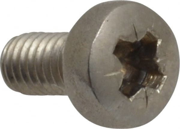 Value Collection - M4x0.70 Metric Coarse, 8mm Length Under Head Pozidriv Drive Machine Screw - Pan Head, Grade 18-8 & A2 Stainless Steel, Uncoated, Without Washer - Exact Tooling
