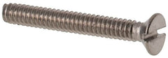 Value Collection - M1.6x0.35 Metric Coarse, 12mm OAL Slotted Drive Machine Screw - Flat Head, Grade 316 & A4 Stainless Steel, Uncoated, Without Washer - Exact Tooling