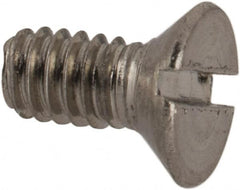 Value Collection - M2x0.40 Metric Coarse, 4mm OAL Slotted Drive Machine Screw - Flat Head, Grade 316 & A4 Stainless Steel, Uncoated, Without Washer - Exact Tooling