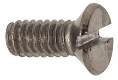 Value Collection - M2x0.40 Metric Coarse, 5mm OAL Slotted Drive Machine Screw - Flat Head, Grade 316 & A4 Stainless Steel, Uncoated, Without Washer - Exact Tooling