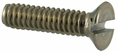 Value Collection - M2x0.40 Metric Coarse, 8mm OAL Slotted Drive Machine Screw - Flat Head, Grade 316 & A4 Stainless Steel, Uncoated, Without Washer - Exact Tooling