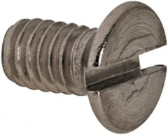 Value Collection - M2.5x0.45 Metric Coarse, 5mm OAL Slotted Drive Machine Screw - Flat Head, Grade 316 & A4 Stainless Steel, Uncoated, Without Washer - Exact Tooling