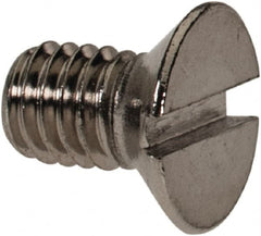 Value Collection - M3x0.50 Metric Coarse, 5mm OAL Slotted Drive Machine Screw - Flat Head, Grade 316 & A4 Stainless Steel, Uncoated, Without Washer - Exact Tooling