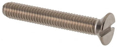 Value Collection - M3x0.50 Metric Coarse, 20mm OAL Slotted Drive Machine Screw - Flat Head, Grade 316 & A4 Stainless Steel, Uncoated, Without Washer - Exact Tooling