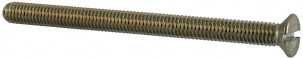 Value Collection - M3x0.50 Metric Coarse, 40mm OAL Slotted Drive Machine Screw - Flat Head, Grade 316 & A4 Stainless Steel, Uncoated, Without Washer - Exact Tooling