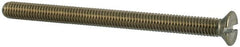 Value Collection - M3x0.50 Metric Coarse, 40mm OAL Slotted Drive Machine Screw - Flat Head, Grade 316 & A4 Stainless Steel, Uncoated, Without Washer - Exact Tooling
