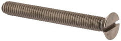 Value Collection - M4x0.70 Metric Coarse, 35mm OAL Slotted Drive Machine Screw - Flat Head, Grade 316 & A4 Stainless Steel, Uncoated, Without Washer - Exact Tooling