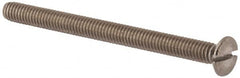 Value Collection - M4x0.70 Metric Coarse, 50mm OAL Slotted Drive Machine Screw - Flat Head, Grade 316 & A4 Stainless Steel, Uncoated, Without Washer - Exact Tooling
