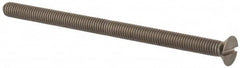Value Collection - M5x0.80 Metric Coarse, 80mm OAL Slotted Drive Machine Screw - Flat Head, Grade 316 & A4 Stainless Steel, Uncoated, Without Washer - Exact Tooling