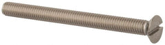 Value Collection - M6x1.00 Metric Coarse, 70mm OAL Slotted Drive Machine Screw - Flat Head, Grade 316 & A4 Stainless Steel, Uncoated, Without Washer - Exact Tooling