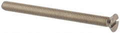 Value Collection - M6x1.00 Metric Coarse, 75mm OAL Slotted Drive Machine Screw - Flat Head, Grade 316 & A4 Stainless Steel, Uncoated, Without Washer - Exact Tooling