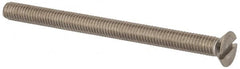 Value Collection - M6x1.00 Metric Coarse, 80mm OAL Slotted Drive Machine Screw - Flat Head, Grade 316 & A4 Stainless Steel, Uncoated, Without Washer - Exact Tooling