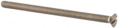 Value Collection - M6x1.00 Metric Coarse, 100mm OAL Slotted Drive Machine Screw - Flat Head, Grade 316 & A4 Stainless Steel, Uncoated, Without Washer - Exact Tooling