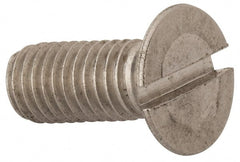 Value Collection - M8x1.25 Metric Coarse, 20mm OAL Slotted Drive Machine Screw - Flat Head, Grade 316 & A4 Stainless Steel, Uncoated, Without Washer - Exact Tooling