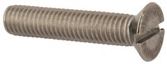Value Collection - M8x1.25 Metric Coarse, 40mm OAL Slotted Drive Machine Screw - Flat Head, Grade 316 & A4 Stainless Steel, Uncoated, Without Washer - Exact Tooling