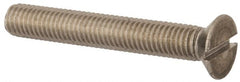 Value Collection - M8x1.25, 55mm OAL Slotted Drive Machine Screw - Flat Head, Grade 316 & A4 Stainless Steel, Uncoated, Without Washer - Exact Tooling