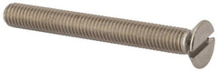 Value Collection - M8x1.25 Metric Coarse, 70mm OAL Slotted Drive Machine Screw - Flat Head, Grade 316 & A4 Stainless Steel, Uncoated, Without Washer - Exact Tooling