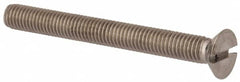 Value Collection - M8x1.25 Metric Coarse, 75mm OAL Slotted Drive Machine Screw - Flat Head, Grade 316 & A4 Stainless Steel, Uncoated, Without Washer - Exact Tooling