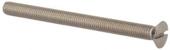 Value Collection - M8x1.25 Metric Coarse, 100mm OAL Slotted Drive Machine Screw - Flat Head, Grade 316 & A4 Stainless Steel, Uncoated, Without Washer - Exact Tooling