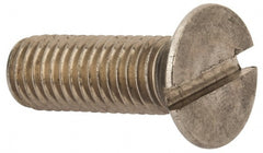 Value Collection - M10x1.50 Metric Coarse, 30mm OAL Slotted Drive Machine Screw - Flat Head, Grade 316 & A4 Stainless Steel, Uncoated, Without Washer - Exact Tooling