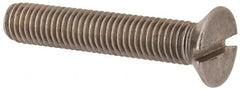 Value Collection - M10x1.50 Metric Coarse, 55mm OAL Slotted Drive Machine Screw - Flat Head, Grade 316 & A4 Stainless Steel, Uncoated, Without Washer - Exact Tooling